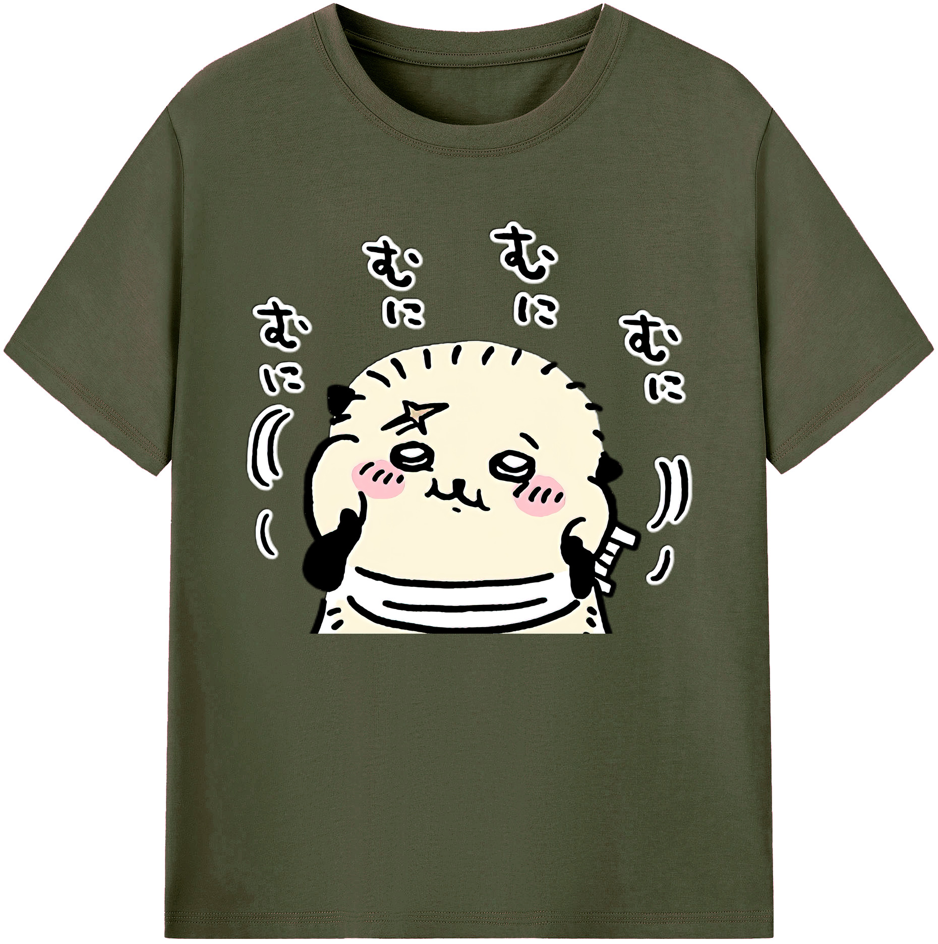 （画像用） ちいかわ ラッコ Chii-kawa Sea otter 綿100％ メンズ半袖Tシャツ｜肌触りやわらか＆通気性